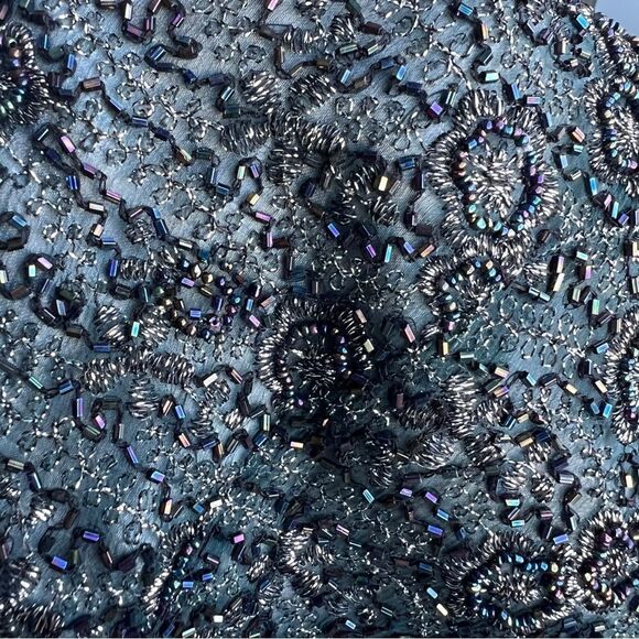 ADRIANNA PAPELL Vintage Beaded Silk Top Size 10 - Picture 7 of 8